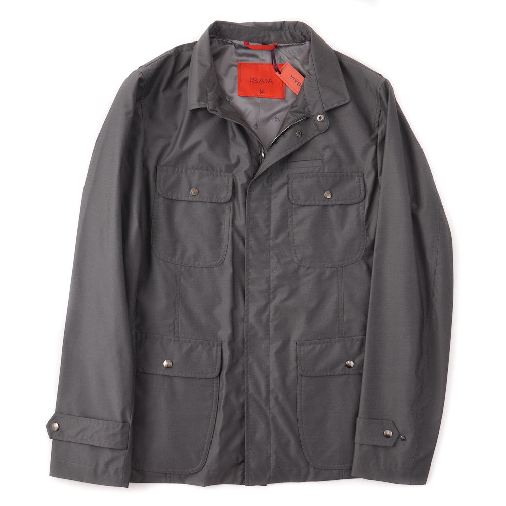 Isaia Weather-Repellent Field Jacket in Steel Gray – Top Shelf Apparel