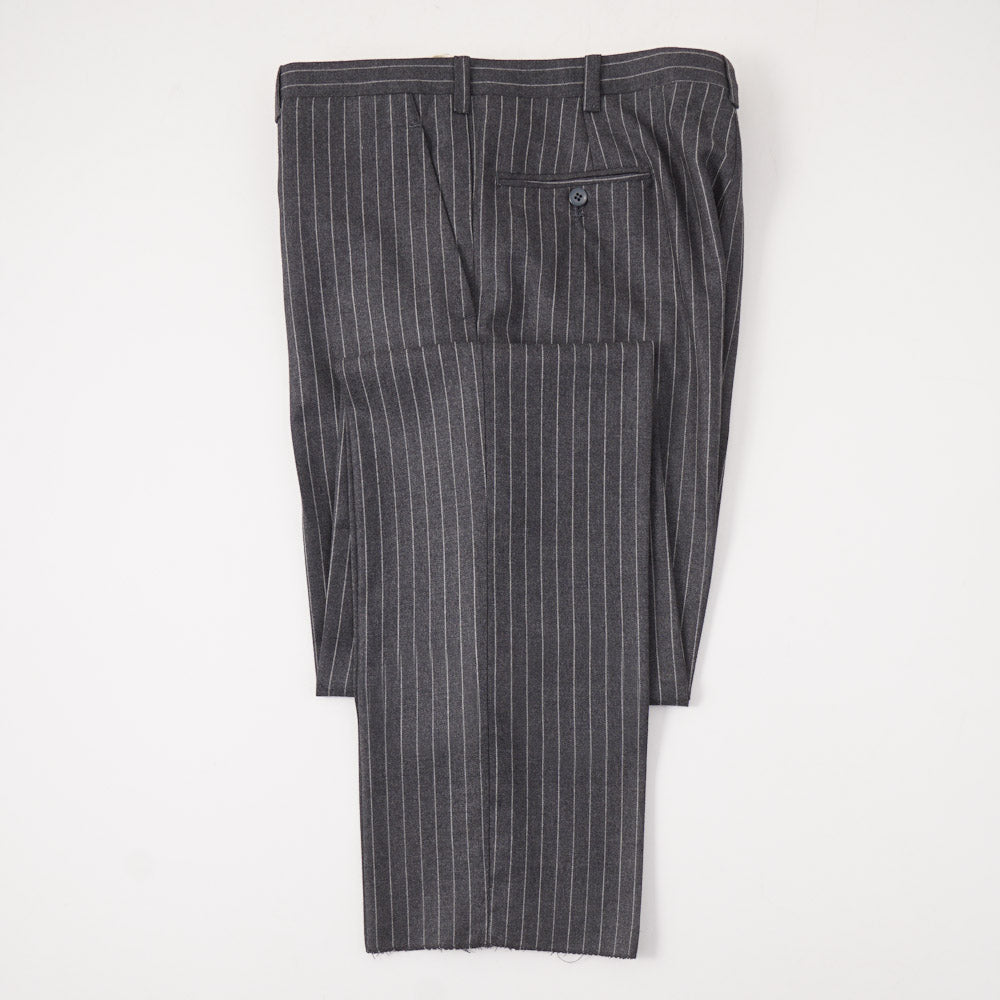 Orazio Luciano Gray Stripe Wool-Cashmere Suit - Top Shelf Apparel
