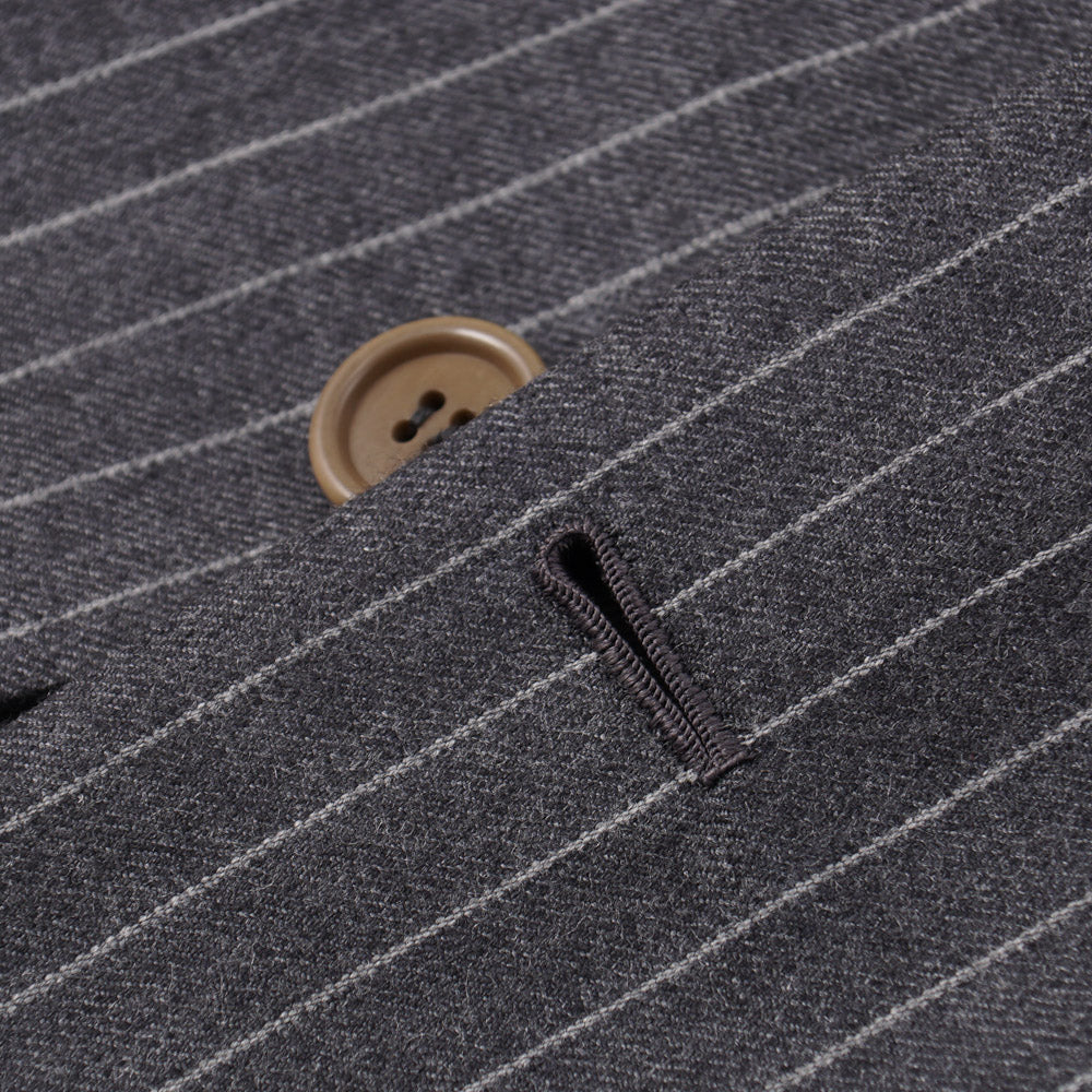 Orazio Luciano Gray Stripe Wool-Cashmere Suit - Top Shelf Apparel