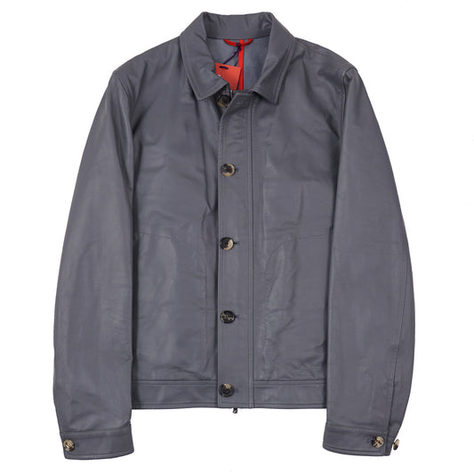 Isaia Flight Jacket in Water Repellent Leather - Top Shelf Apparel