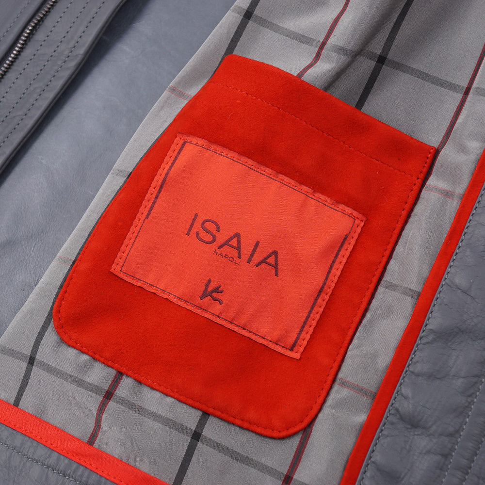 Isaia Flight Jacket in Water Repellent Leather - Top Shelf Apparel