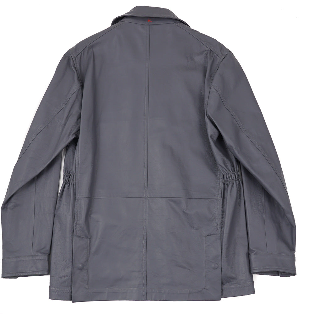 Isaia Field Jacket in Water Repellent Leather - Top Shelf Apparel