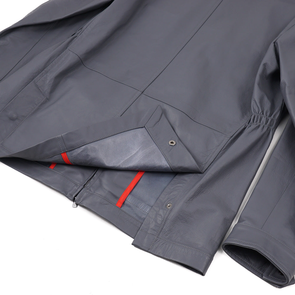 Isaia Field Jacket in Water Repellent Leather - Top Shelf Apparel