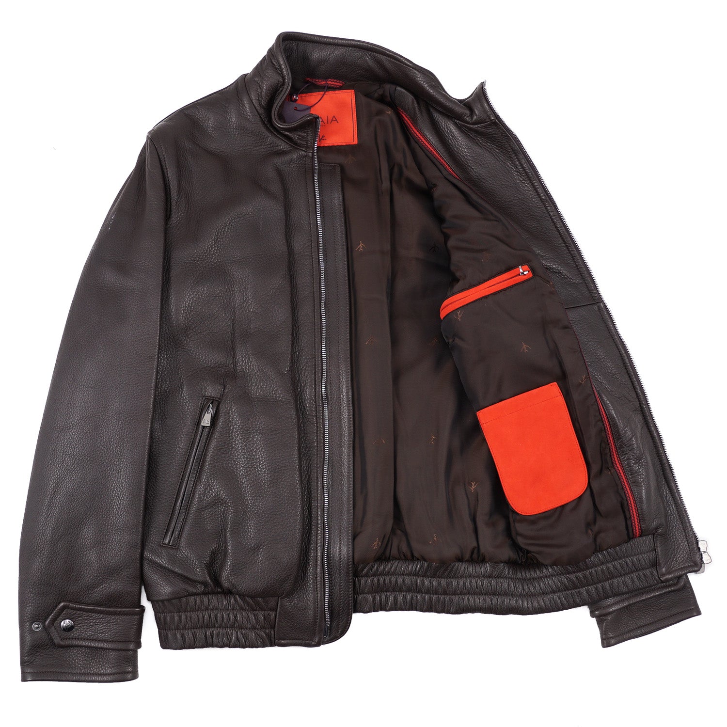 Isaia Deerskin Leather Bomber Jacket - Top Shelf Apparel