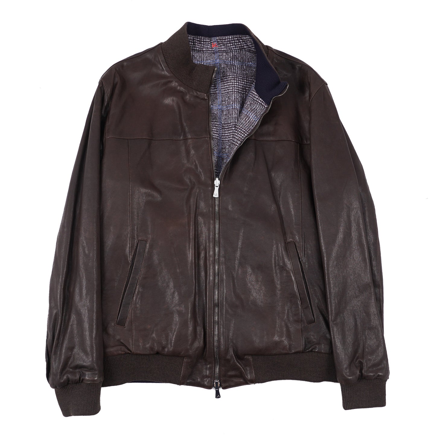 Isaia Reversible Lambskin Leather Jacket - Top Shelf Apparel