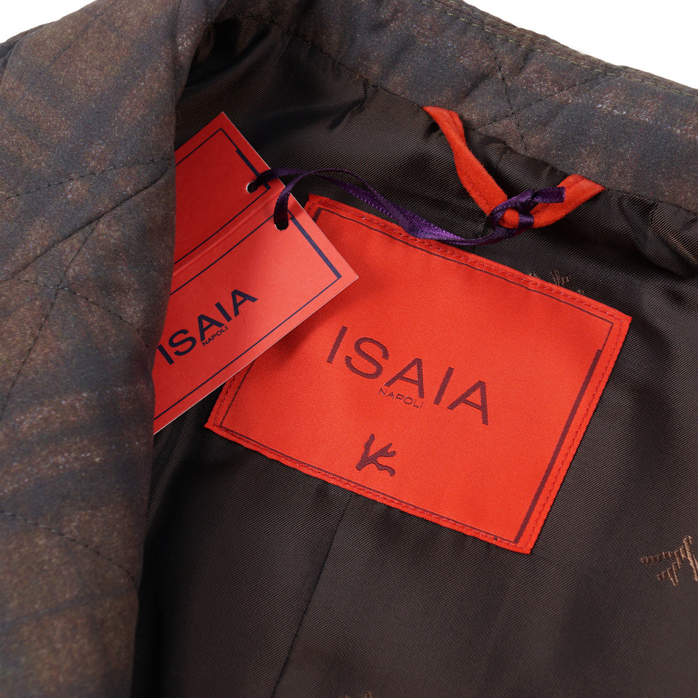 Isaia Printed Quilted Puffer Pea Coat - Top Shelf Apparel