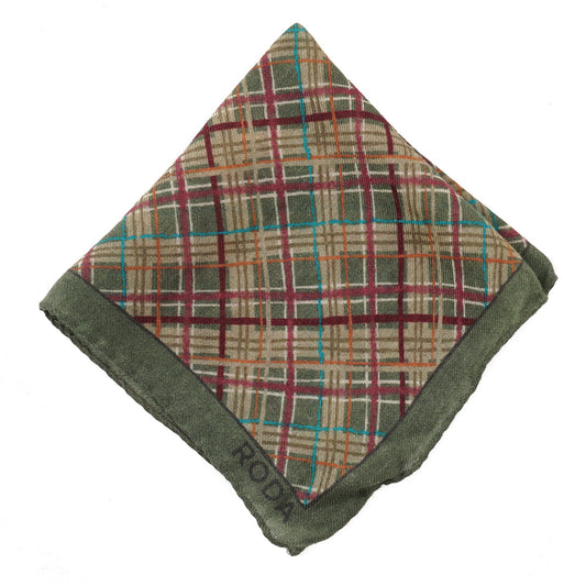 Roda Layered Check Wool Pocket Square - Top Shelf Apparel