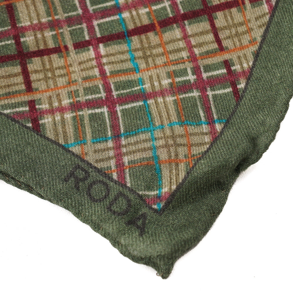 Roda Layered Check Wool Pocket Square - Top Shelf Apparel