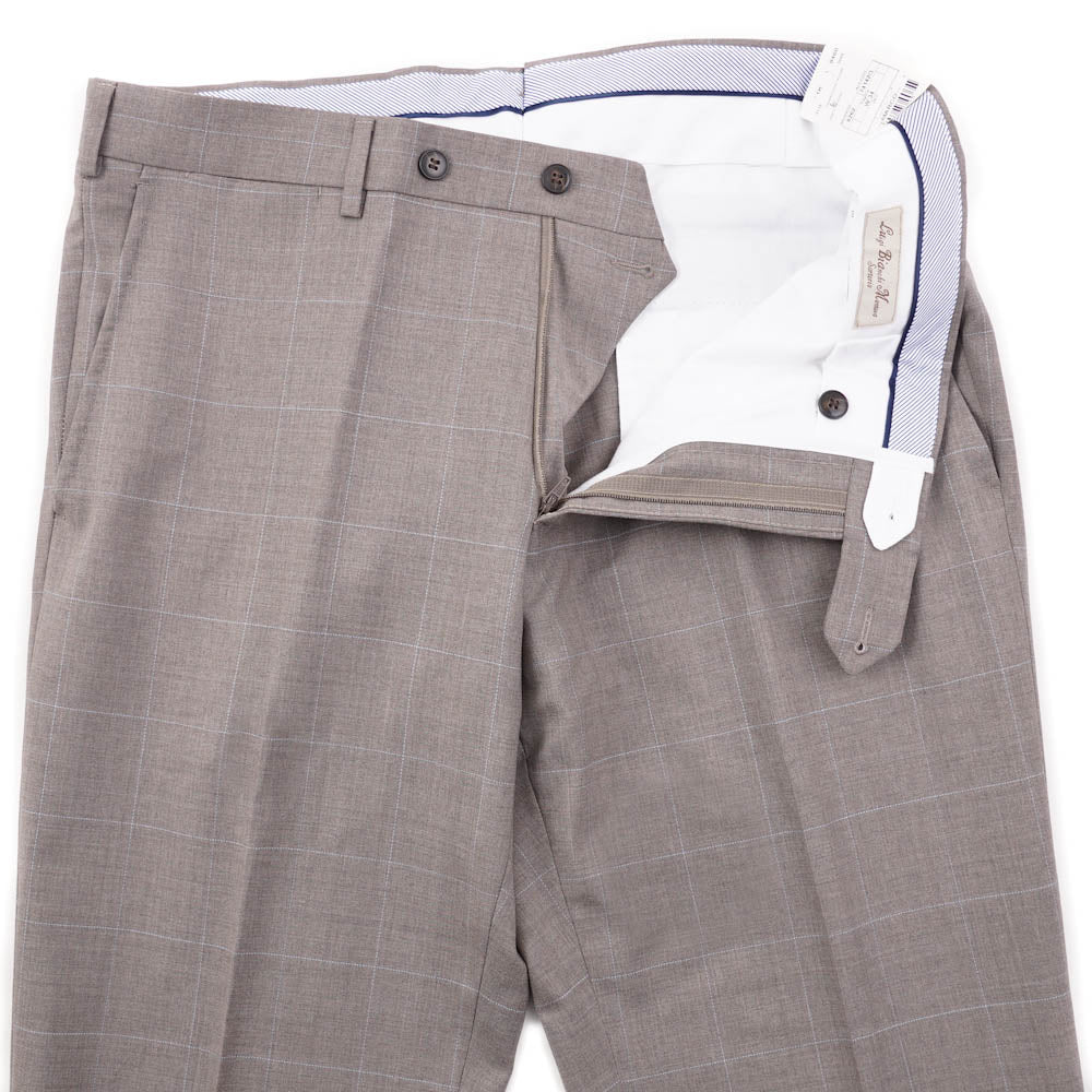 Luigi Bianchi Dove Gray Check Wool Pants - Top Shelf Apparel