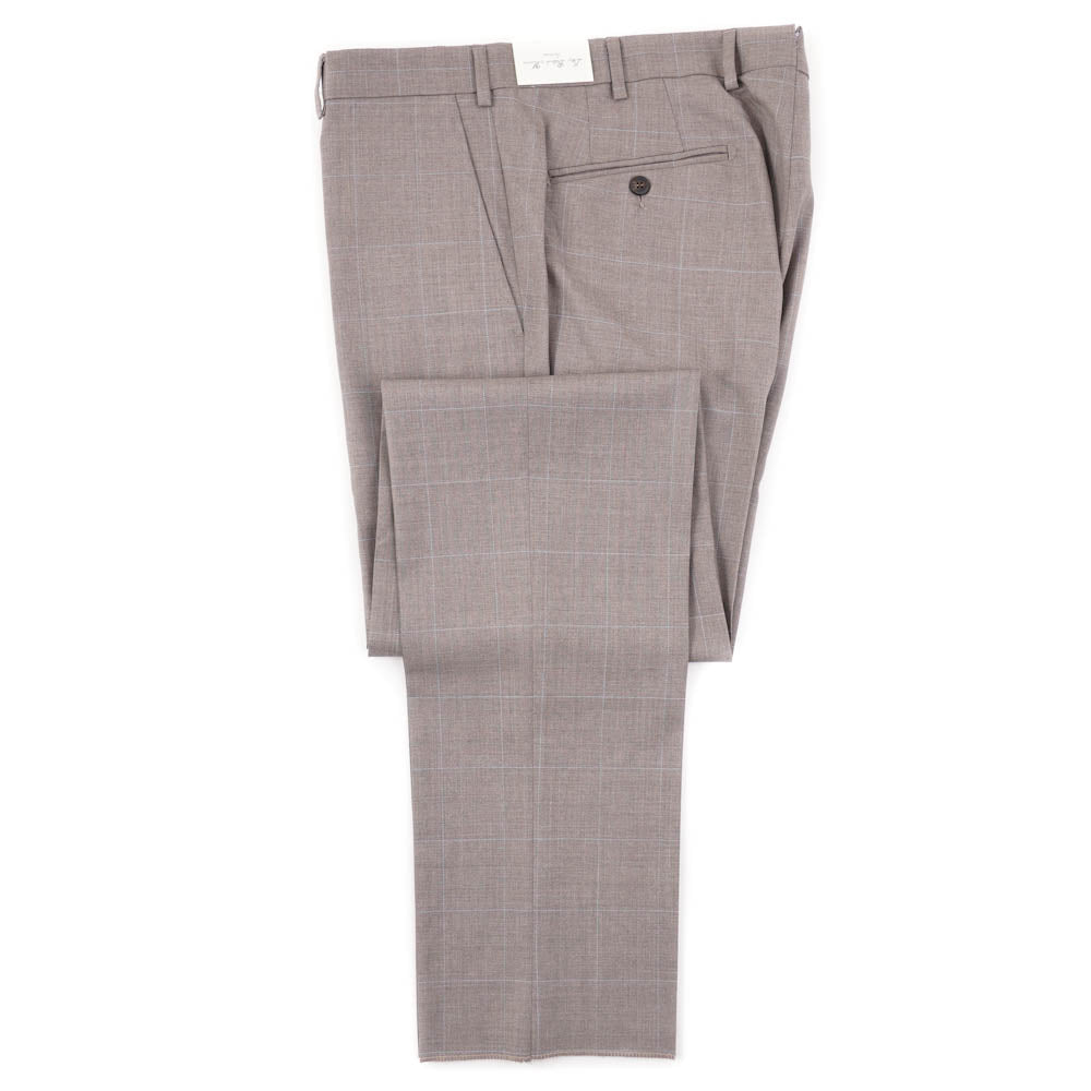 Luigi Bianchi Dove Gray Check Wool Pants - Top Shelf Apparel