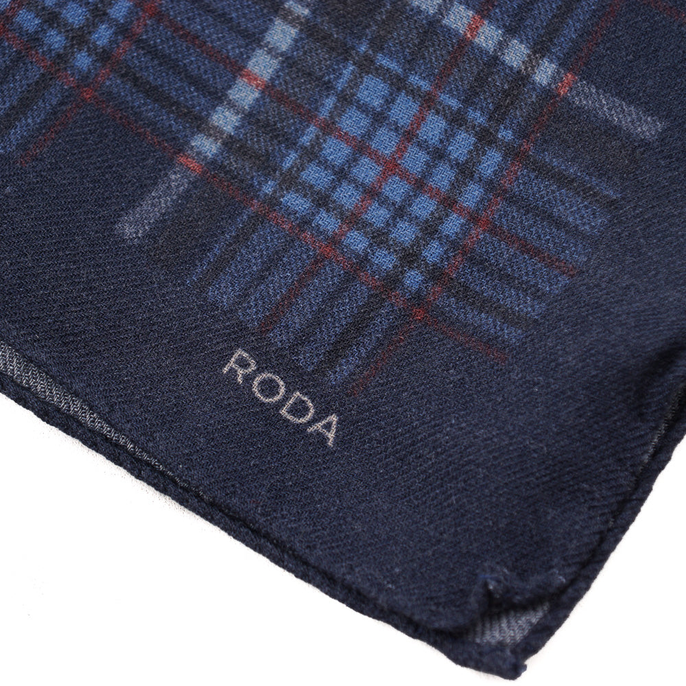 Roda Layered Check Print Wool Pocket Square - Top Shelf Apparel
