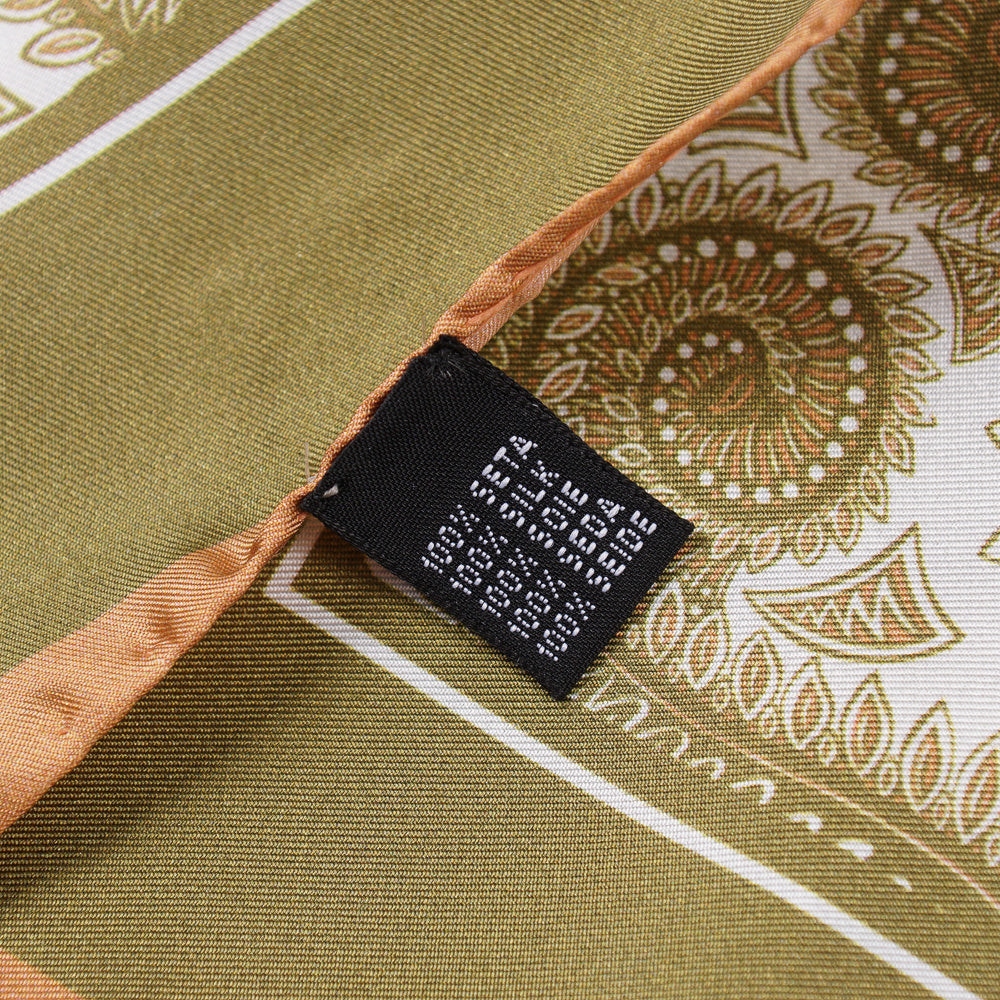 Attolini Paisley Print Silk Pocket Square - Top Shelf Apparel