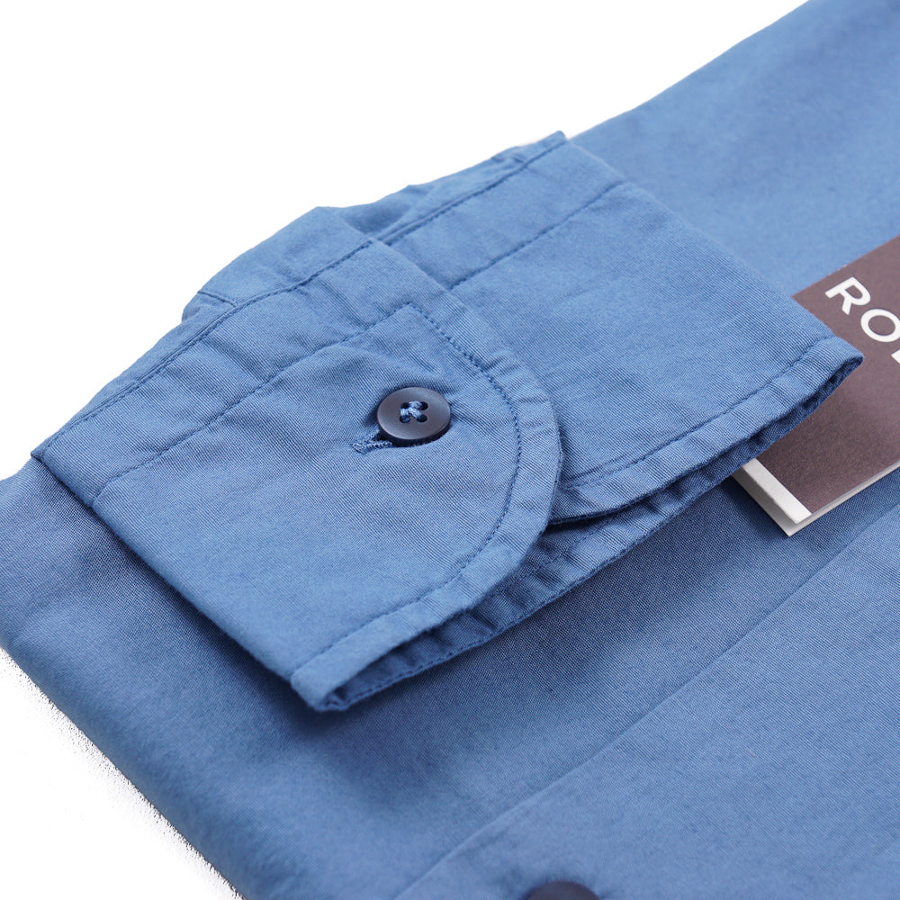 Roda Slim-Fit Slate Blue Cotton Shirt - Top Shelf Apparel
