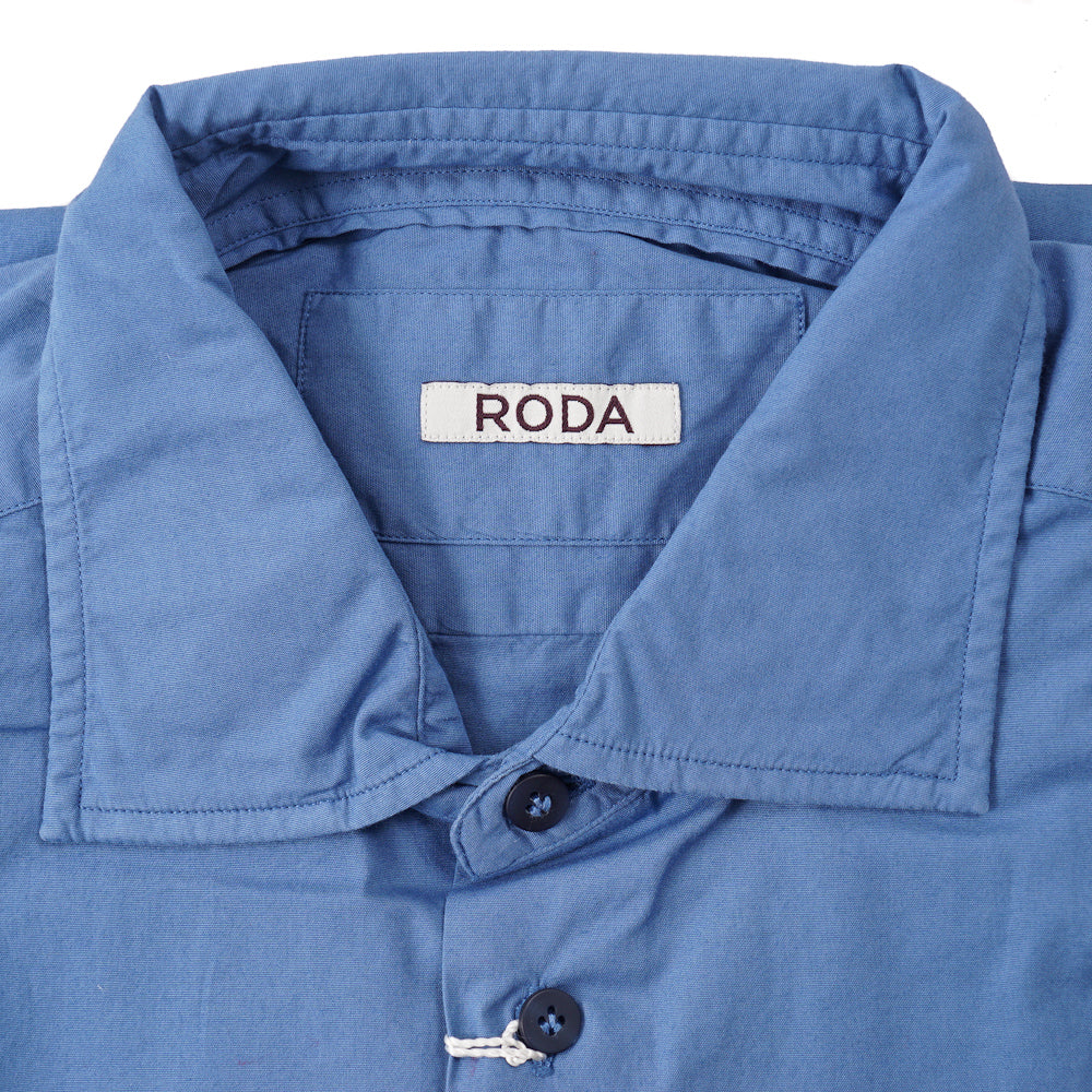 Roda Slim-Fit Slate Blue Cotton Shirt - Top Shelf Apparel