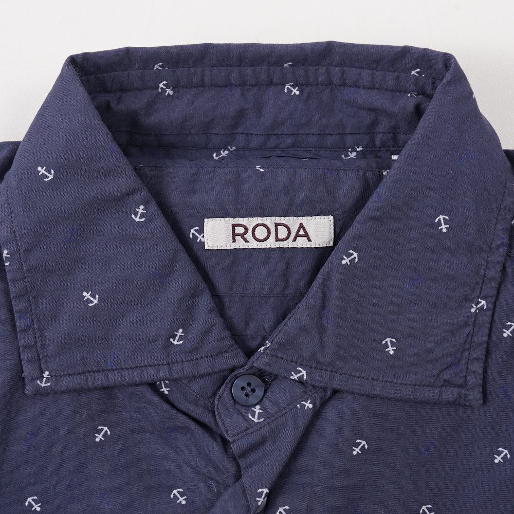 Roda Slim-Fit Anchor Print Cotton Shirt - Top Shelf Apparel