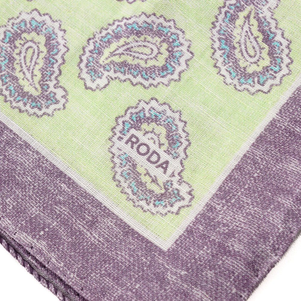 Roda Paisley Print Linen Pocket Square - Top Shelf Apparel