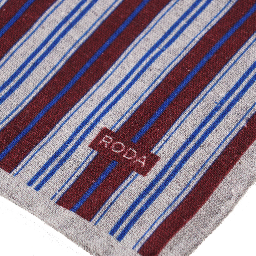 Roda Striped Wool-Silk Pocket Square - Top Shelf Apparel