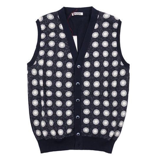 Roda Patterned Cardigan Sweater Vest - Top Shelf Apparel