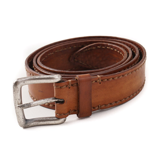 Santoni Casual Leather Belt in Whiskey Brown - Top Shelf Apparel