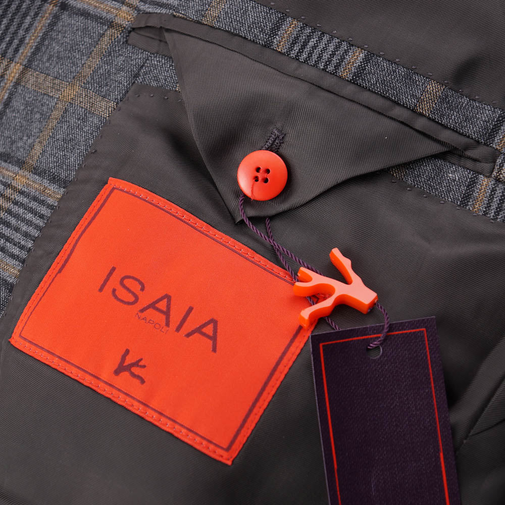 Isaia Gray and Tan Check 140s Wool Sport Coat - Top Shelf Apparel