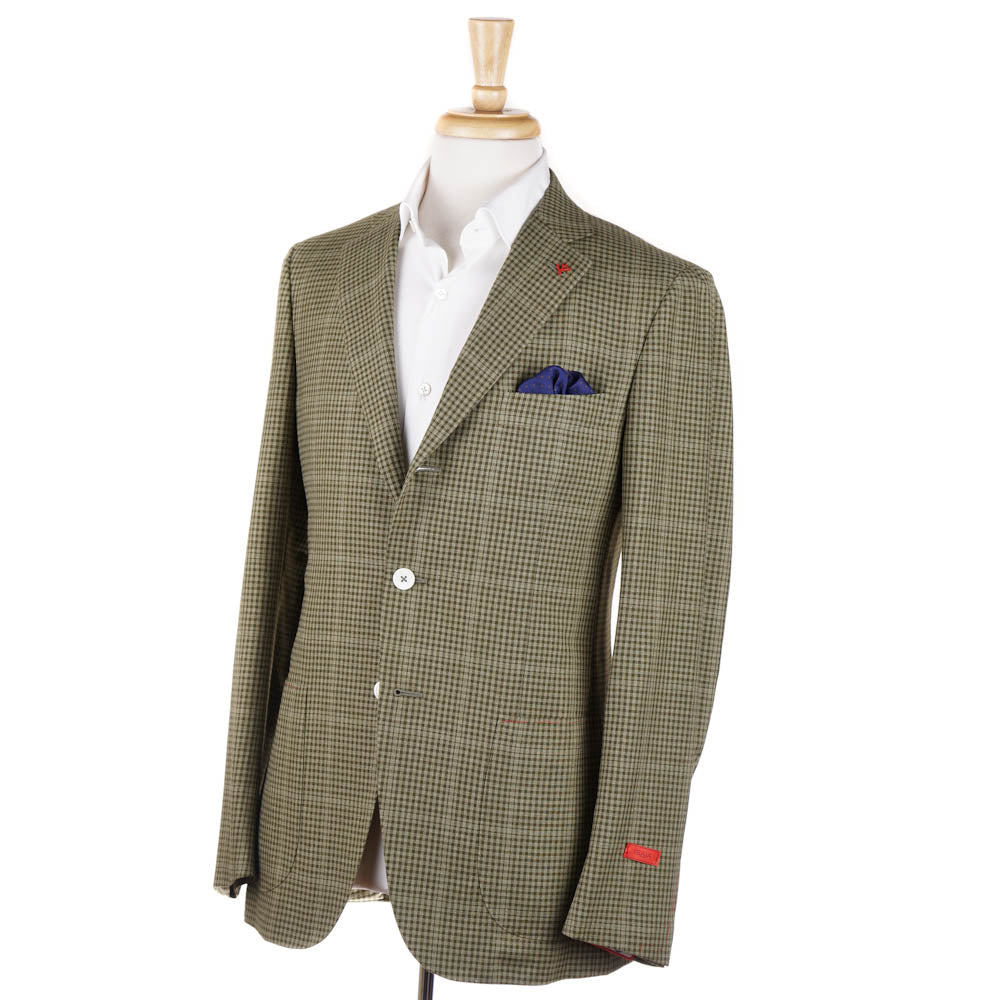 Isaia Green Check Cashmere-Blend Sport Coat - Top Shelf Apparel