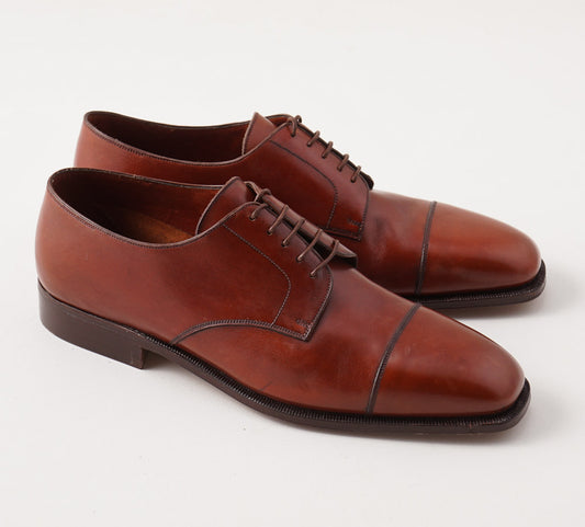Silvano Lattanzi Cap Toe Derby in Chestnut Brown - Top Shelf Apparel