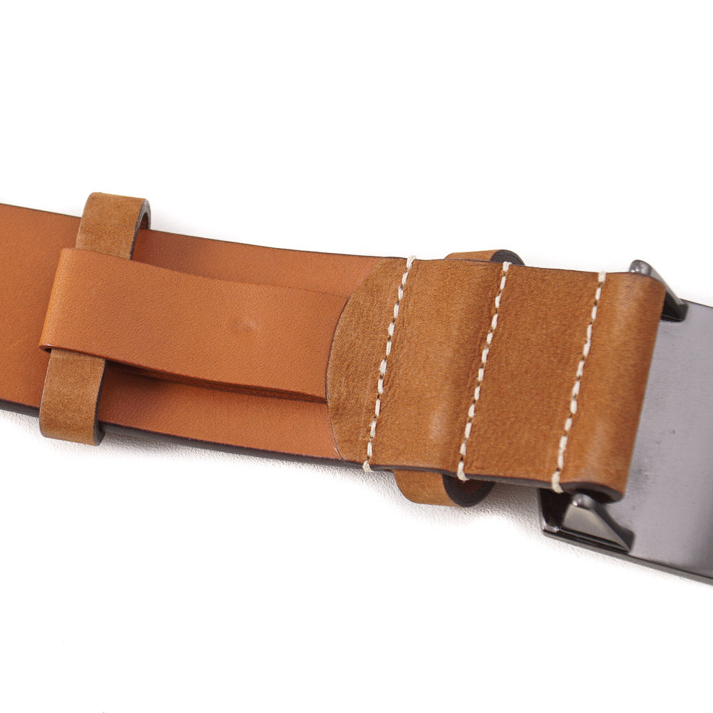 Santoni Nubuck Leather Belt in Snuff Brown - Top Shelf Apparel