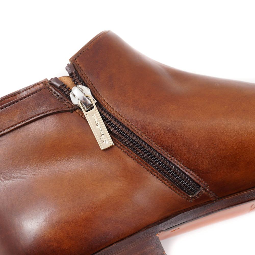 Santoni Brown Ankle Boots with Buckle Detail - Top Shelf Apparel