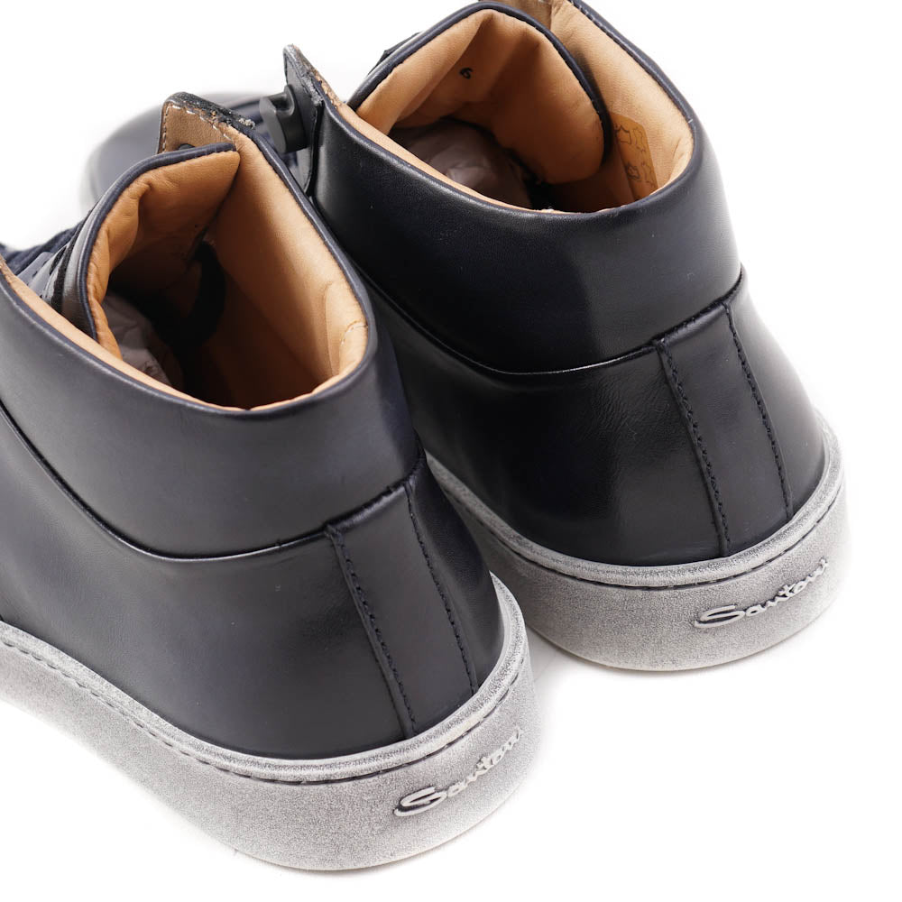 Santoni Mid-Top Sneakers in Dark Blue - Top Shelf Apparel