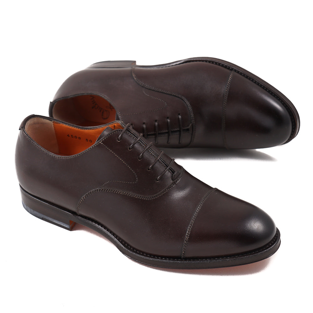 Santoni Cap-Toe Oxford in Brown - Top Shelf Apparel