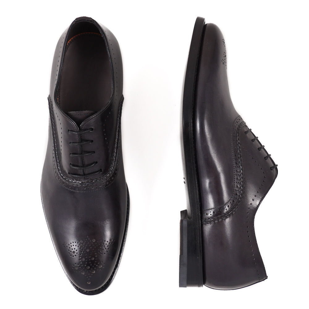 Santoni Dark Gray Medallion Tip Oxford - Top Shelf Apparel