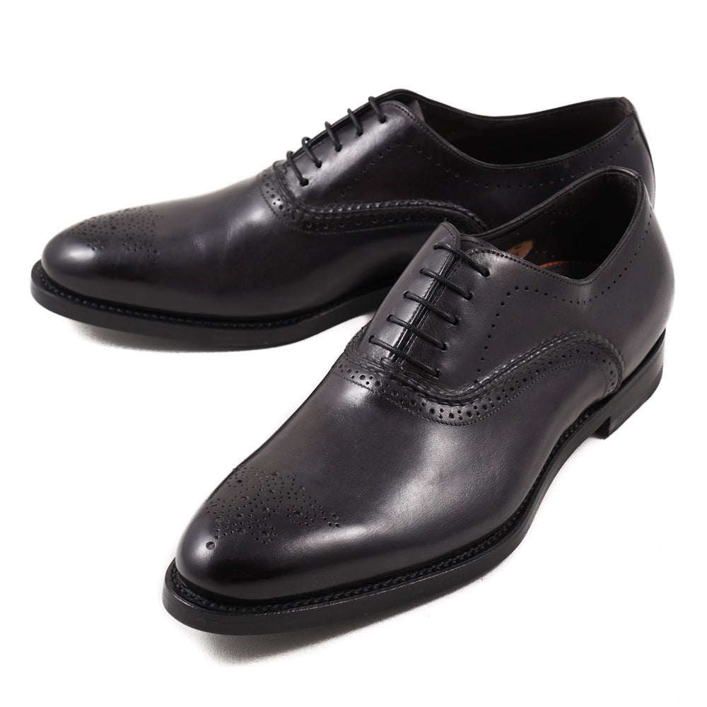 Santoni Dark Gray Medallion Tip Oxford - Top Shelf Apparel