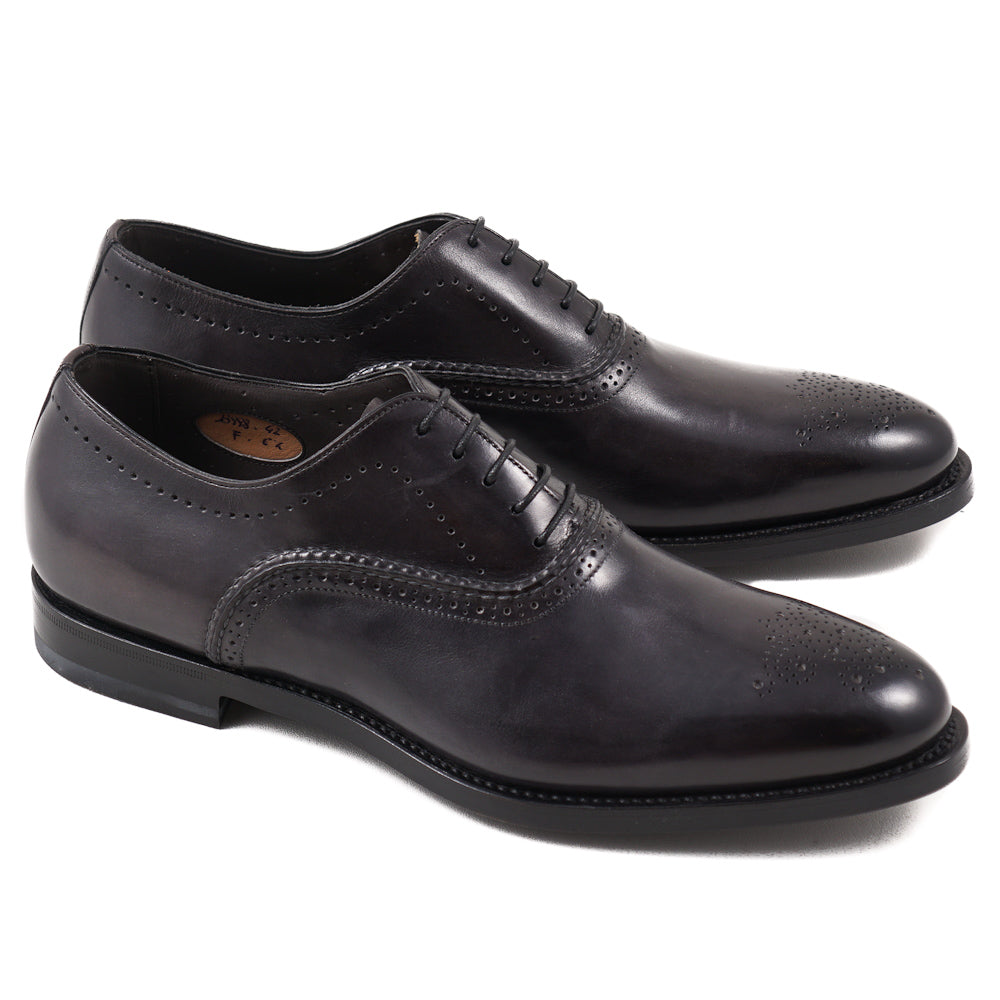 Santoni Dark Gray Medallion Tip Oxford - Top Shelf Apparel