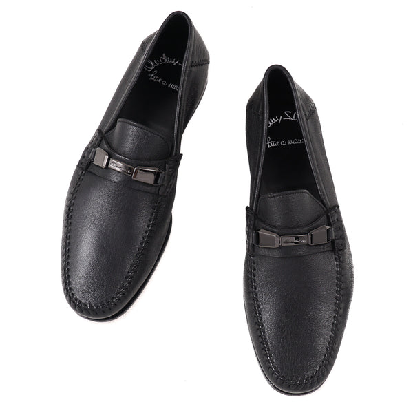 Santoni Soft Leather Loafers in Black – Top Shelf Apparel display picture 1