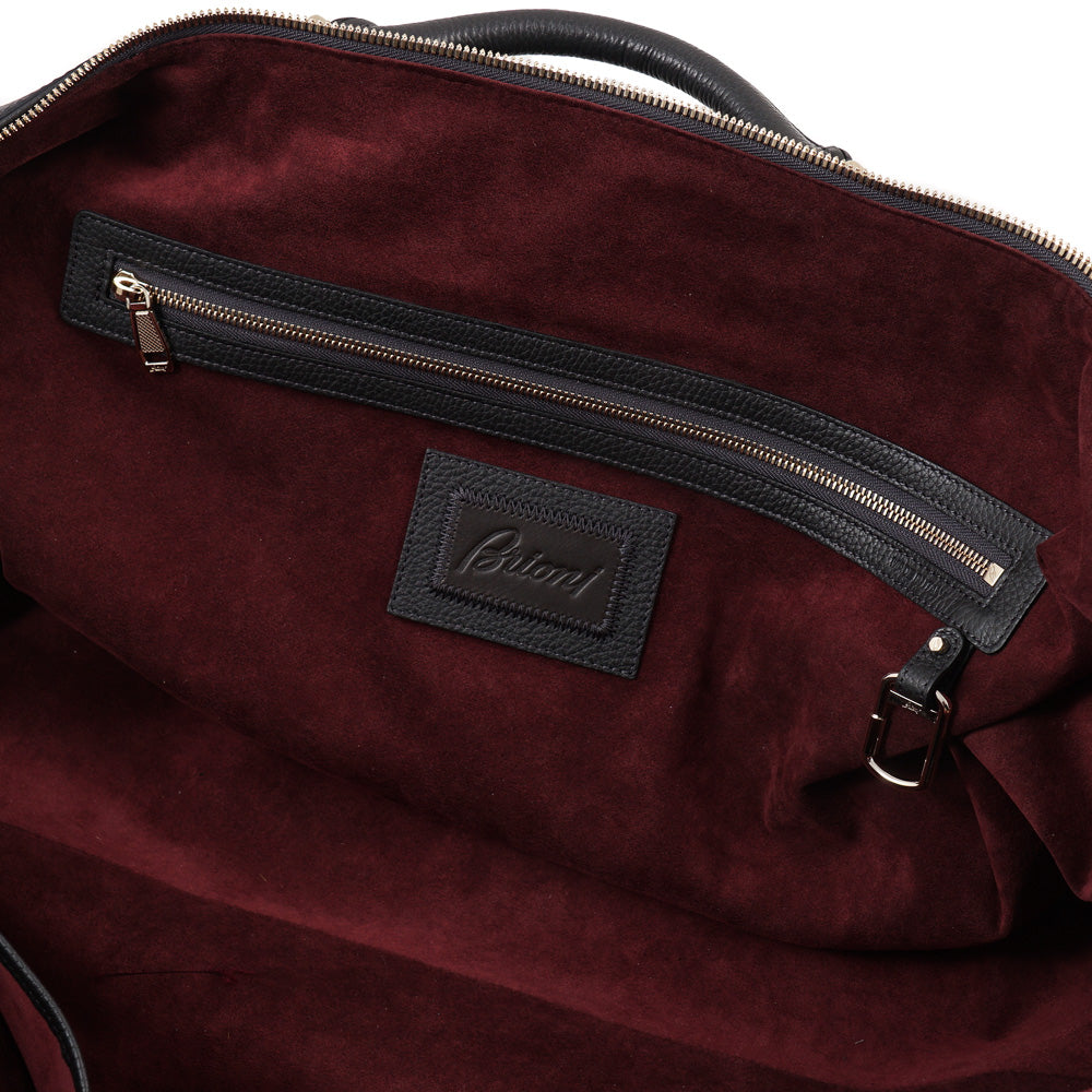 Brioni Cashmere and Leather Weekend Bag - Top Shelf Apparel