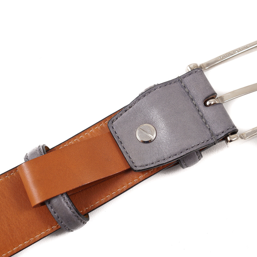 Santoni Calf Leather Belt in Gray - Top Shelf Apparel