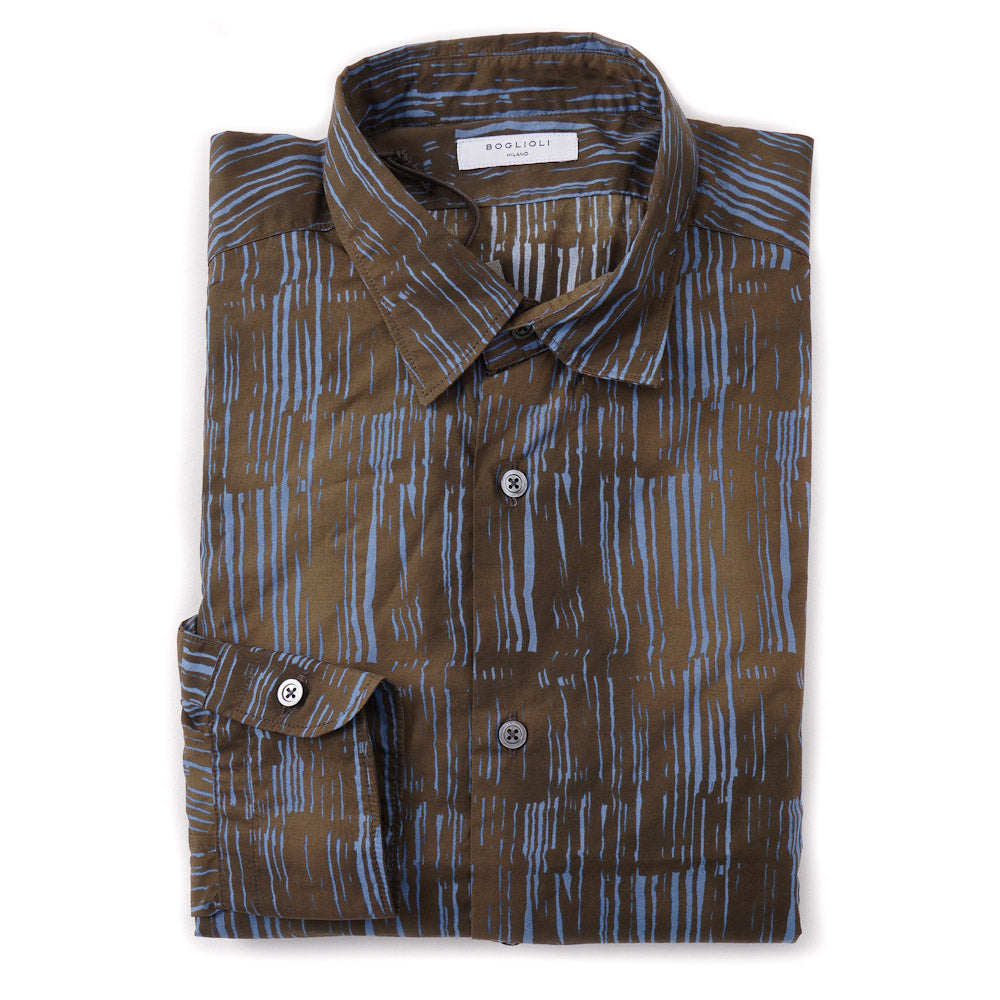 Boglioli Lightweight Printed Cotton Shirt - Top Shelf Apparel