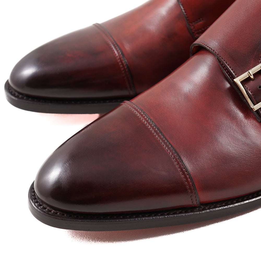 Santoni Red Double-Buckle Monk Strap - Top Shelf Apparel