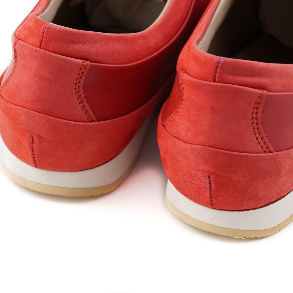 Brioni Coral Red Satin Calf Leather Sneakers - Top Shelf Apparel