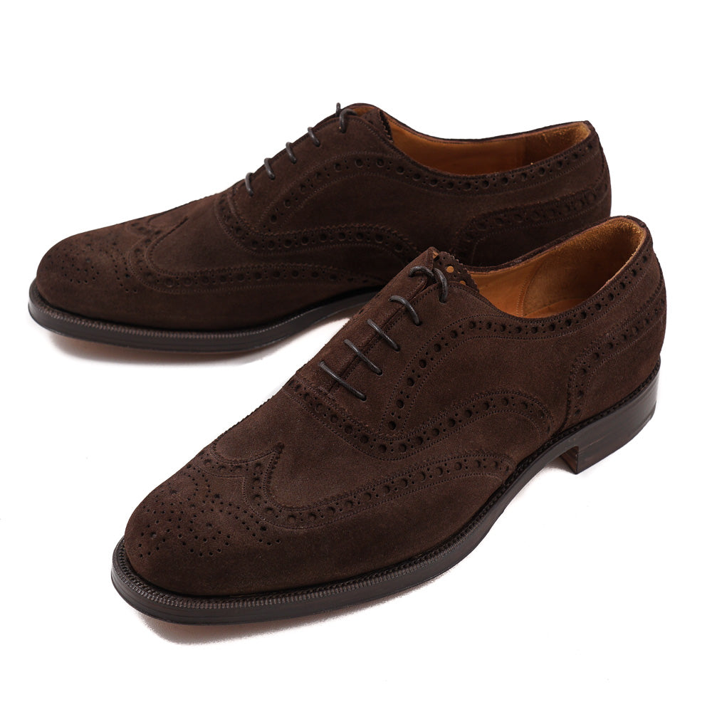 Silvano Lattanzi Wingtip in Chocolate Suede - Top Shelf Apparel