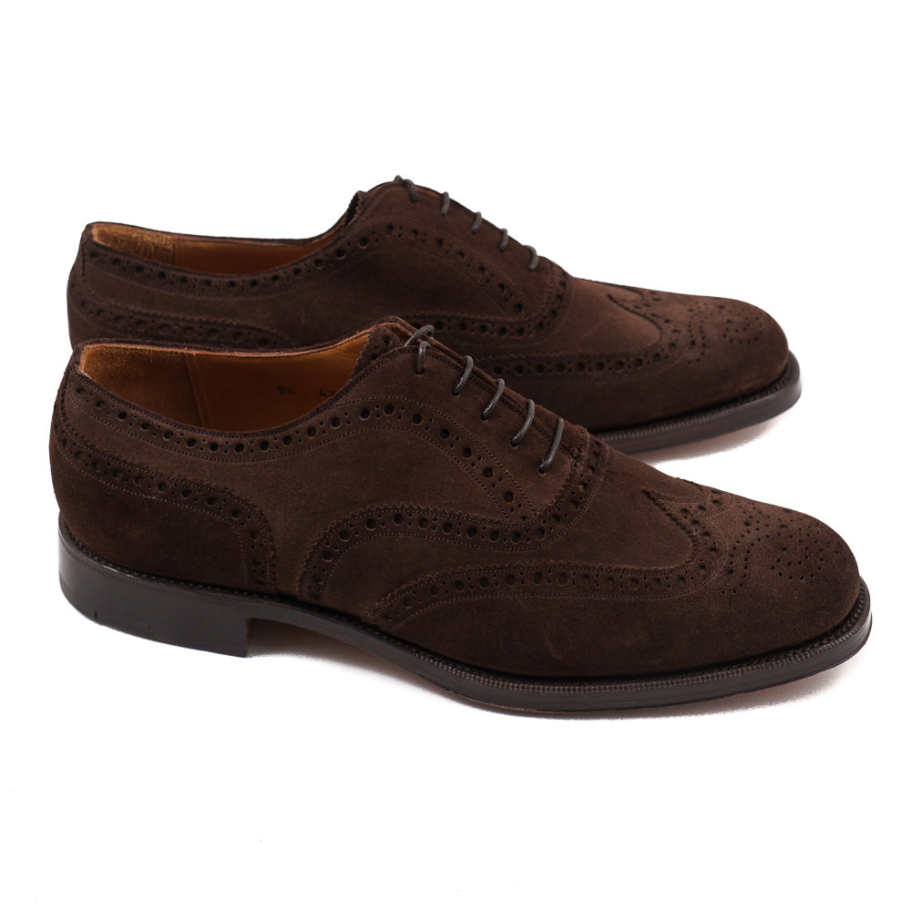 Silvano Lattanzi Wingtip in Chocolate Suede - Top Shelf Apparel