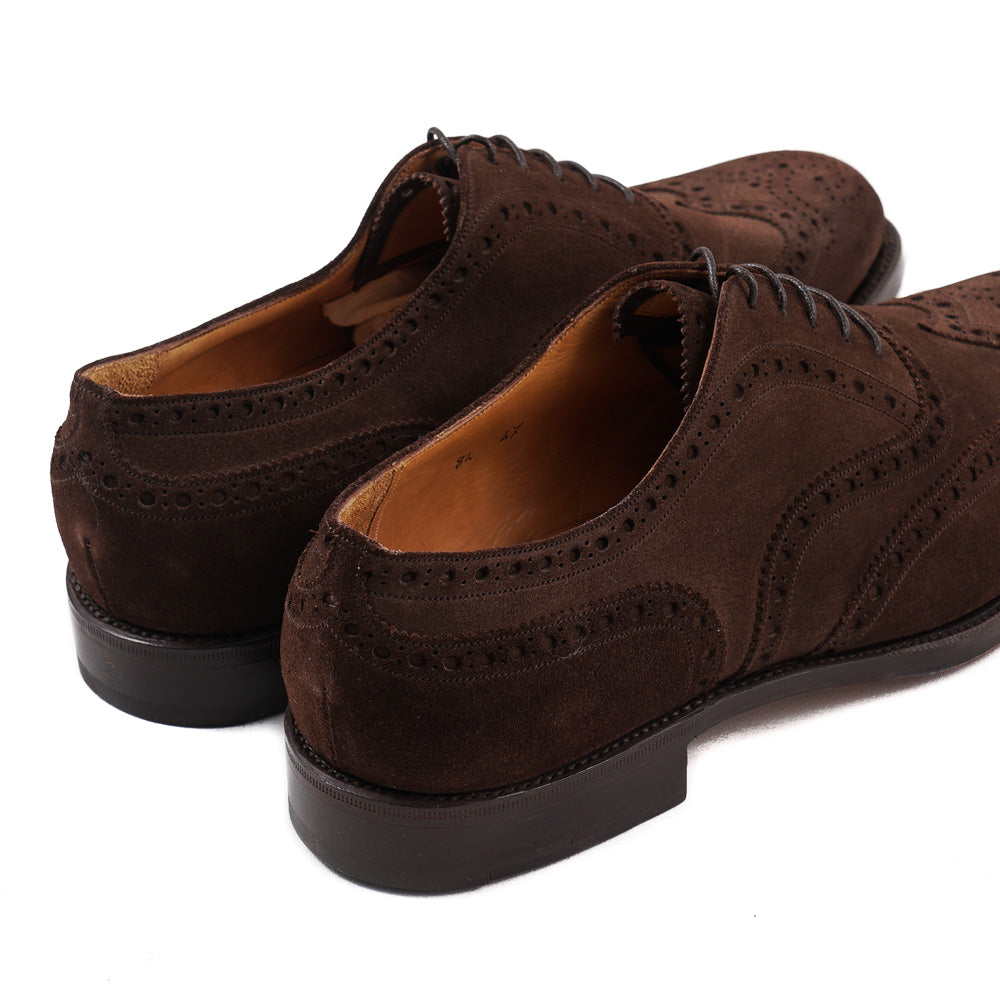 Silvano Lattanzi Wingtip in Chocolate Suede - Top Shelf Apparel