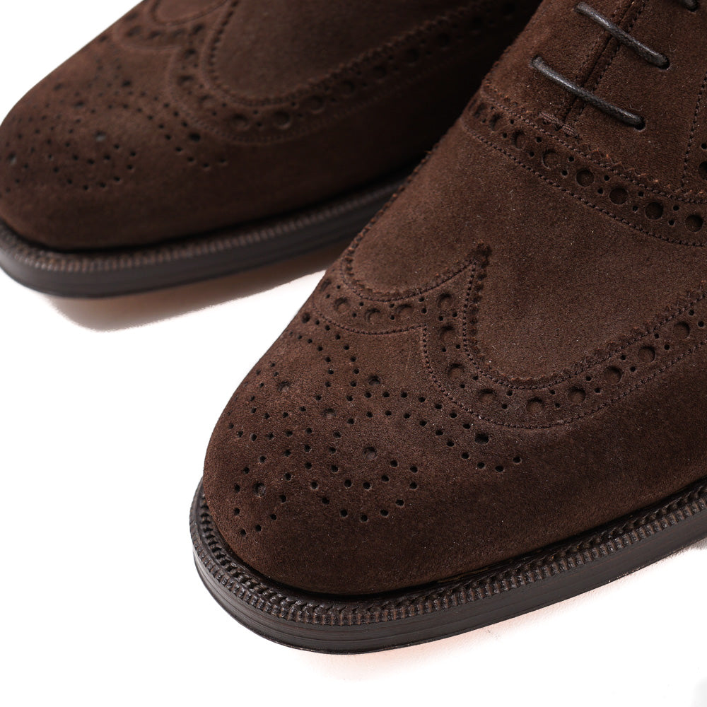 Silvano Lattanzi Wingtip in Chocolate Suede - Top Shelf Apparel