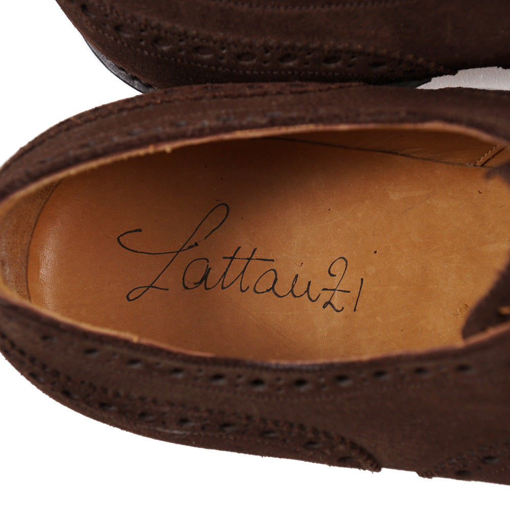 Silvano Lattanzi Wingtip in Chocolate Suede - Top Shelf Apparel