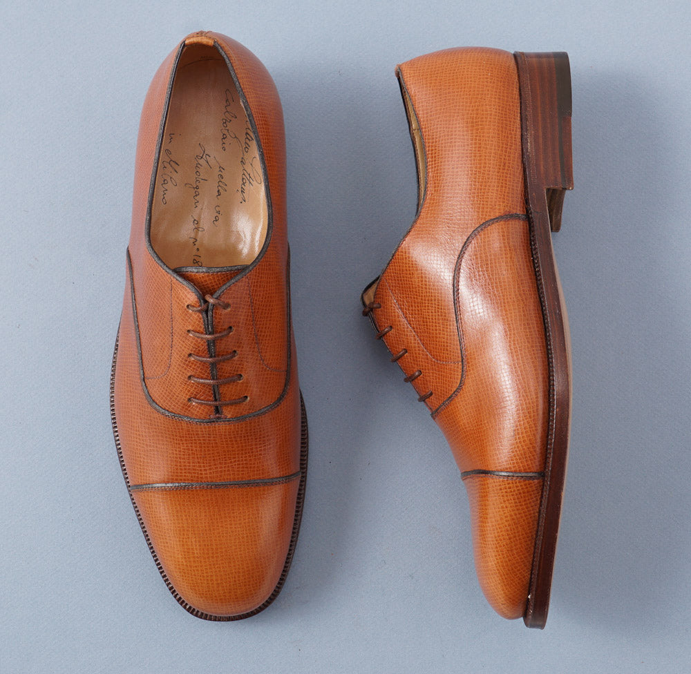 Silvano Lattanzi Cap Toe Balmoral in Whiskey Tan - Top Shelf Apparel