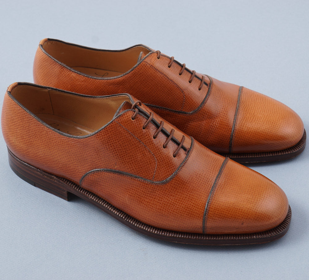 Silvano Lattanzi Cap Toe Balmoral in Whiskey Tan - Top Shelf Apparel