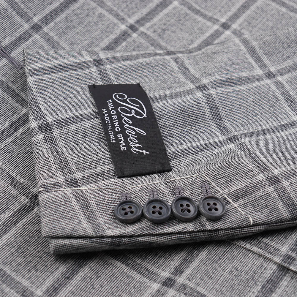 Belvest Gray Check Super 160s Wool Suit - Top Shelf Apparel