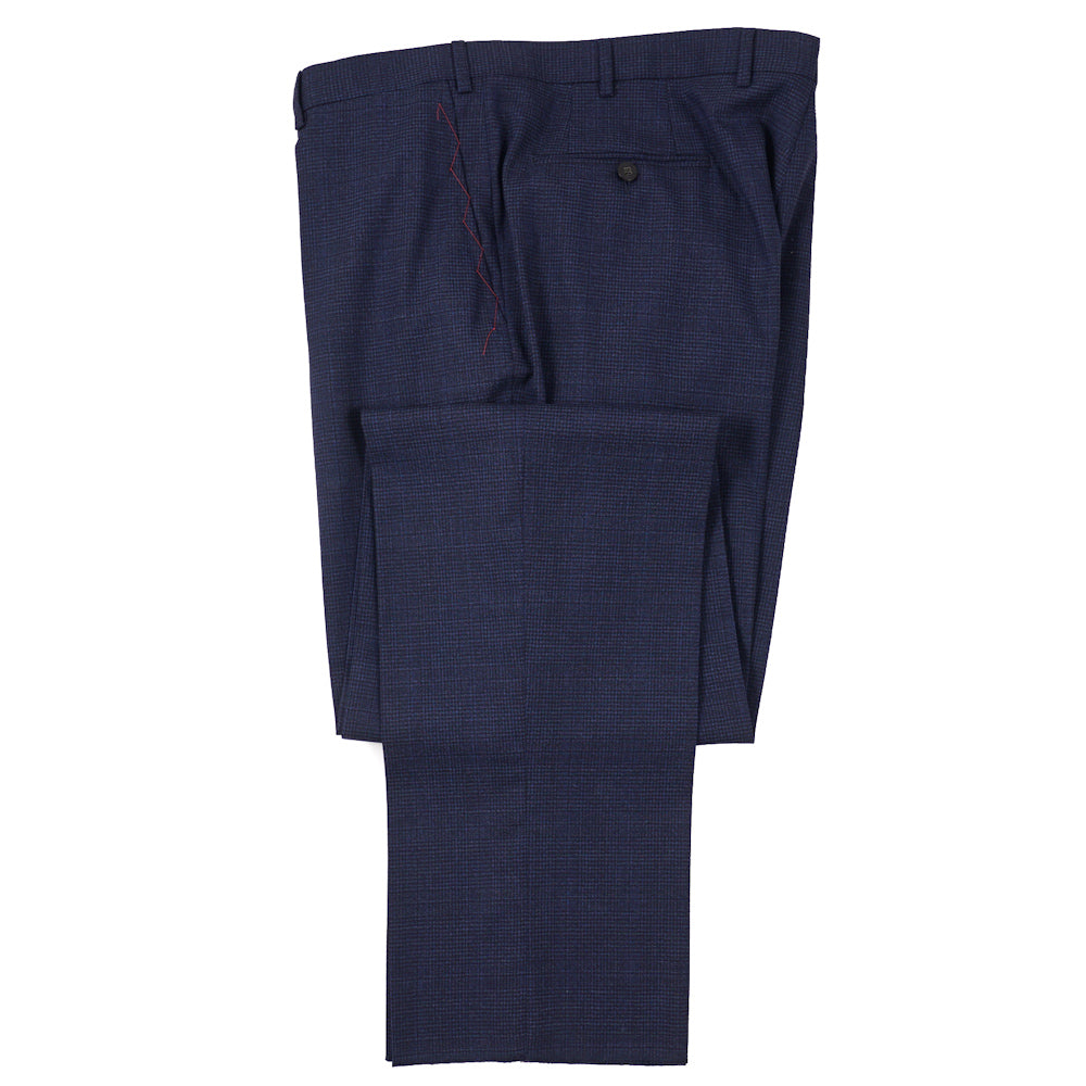 Isaia Dark Blue Check Wool Suit - Top Shelf Apparel