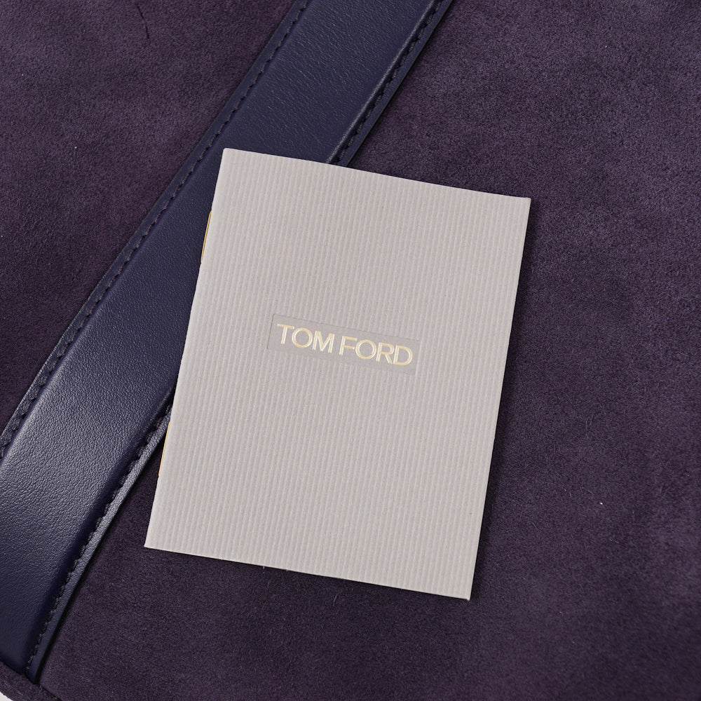 Tom Ford 'Buckley' Slim Briefcase in Midnight Suede - Top Shelf Apparel