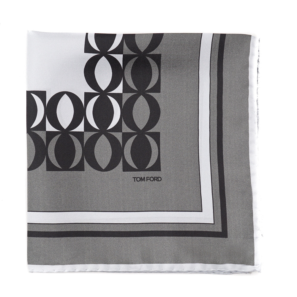 Tom Ford Contrast Print Pocket Square - Top Shelf Apparel